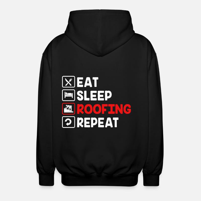 Roofer Craftsman Profession Saying - Unisex Hooded Jacket - black