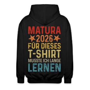 Maturité 2026 - Veste à capuche unisexe - noir - Dos - AI Model Male 185 light (185cm)