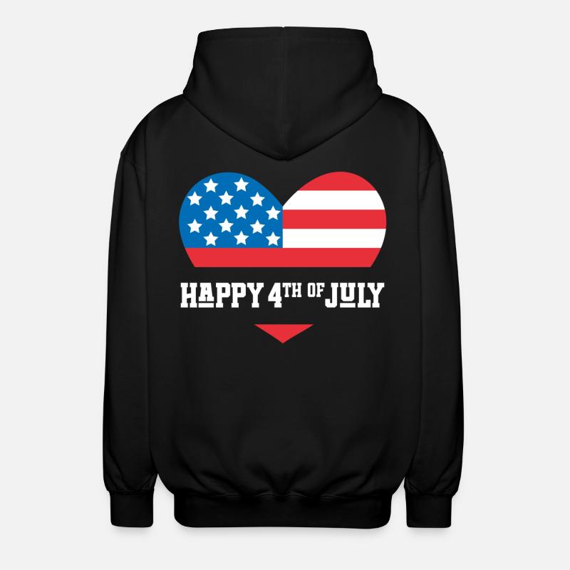 Frohen 4. Juli - Unisex Kapuzenjacke - Schwarz