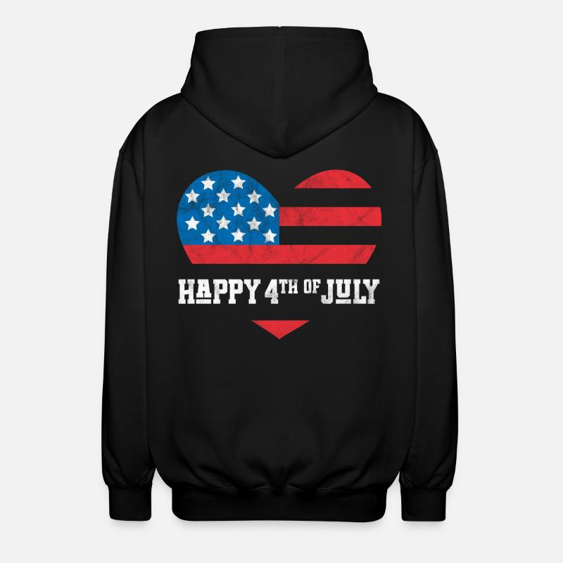 Frohen 4. Juli - Unisex Kapuzenjacke - Schwarz
