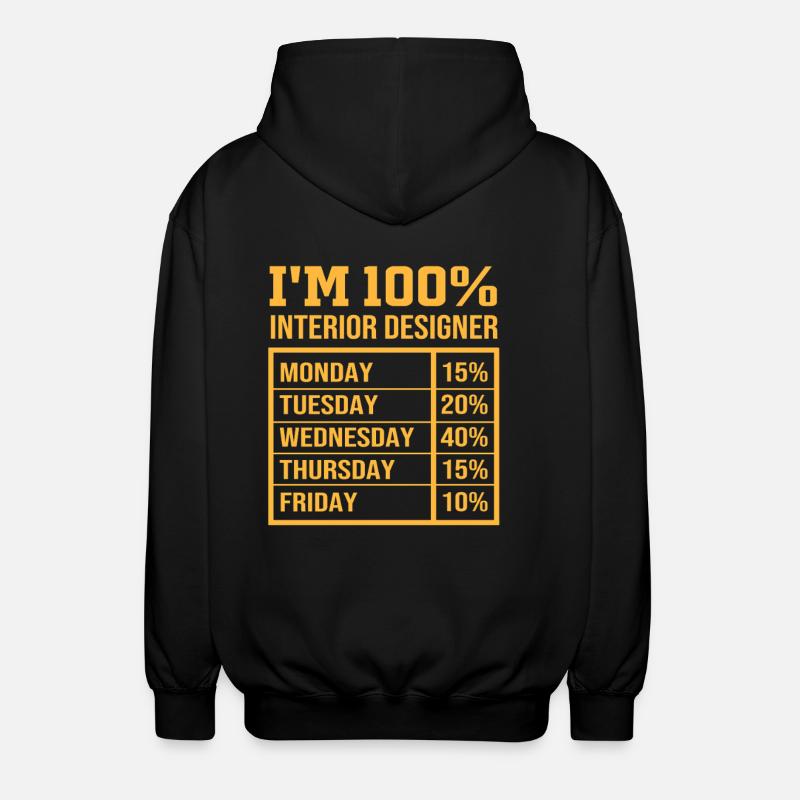 Architecture Architect Interior Designer - Unisex Hooded Jacket - black