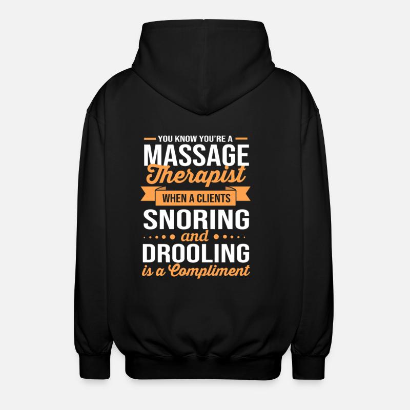 Massage masseur, masseuse, naturopathe - Veste à capuche unisexe - noir