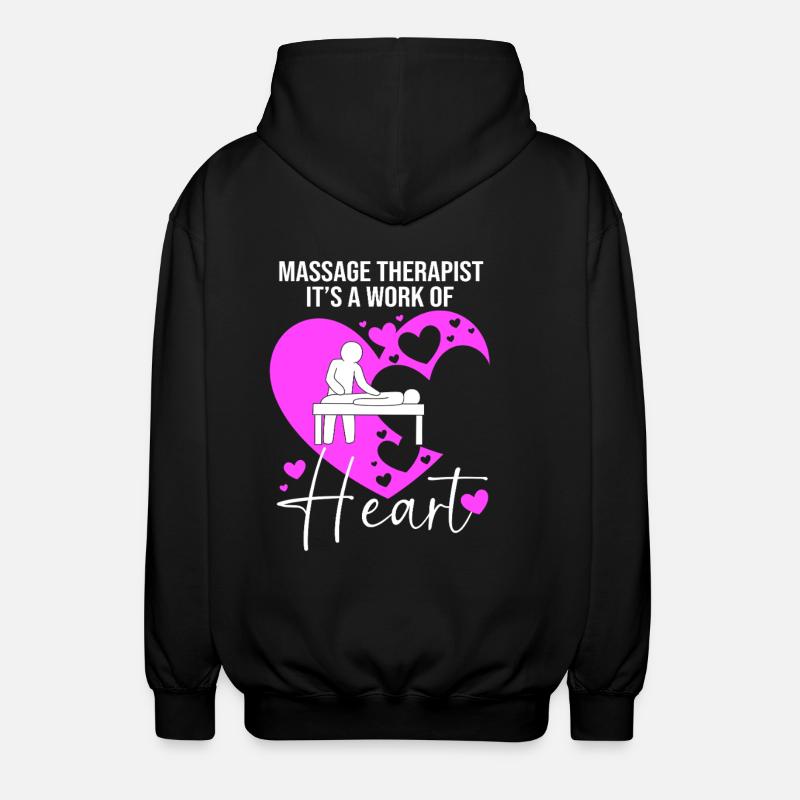 Massage masseur, masseuse, naturopath - Unisex Hooded Jacket - black