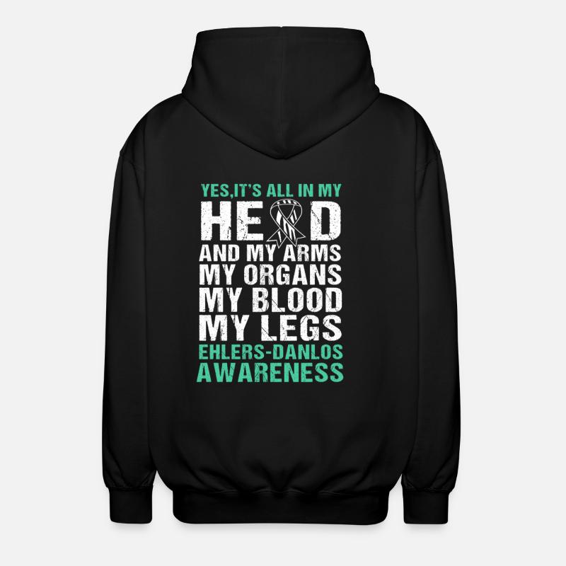 EDS Ehlers-Danlos-Syndrom HSD - Unisex Kapuzenjacke - Schwarz