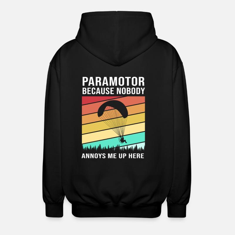 Paragliding Skydive - Unisex Hooded Jacket - black