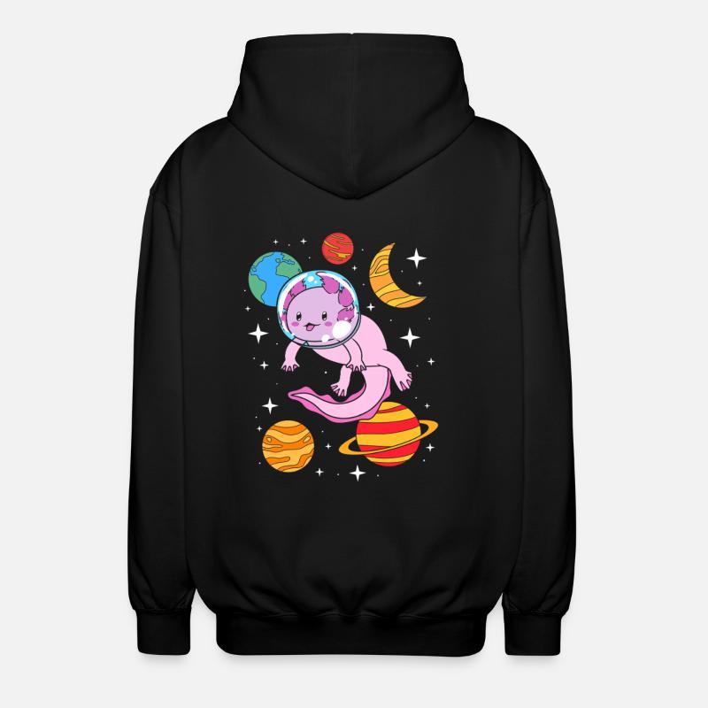 Astronaute axolotl - Veste à capuche unisexe - noir