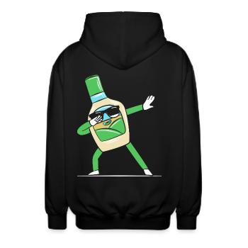 Dressing - Unisex Hooded Jacket - black - Back - AI Model Male 185 light (185cm)