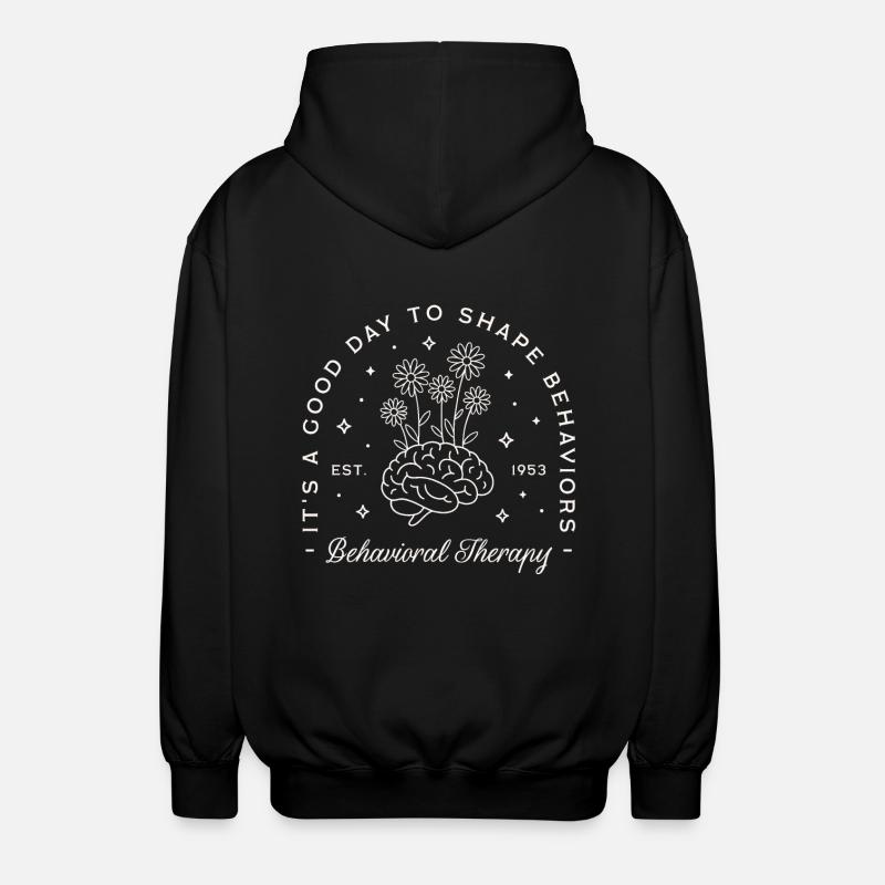 Behavioral therapy therapist - Unisex Hooded Jacket - black