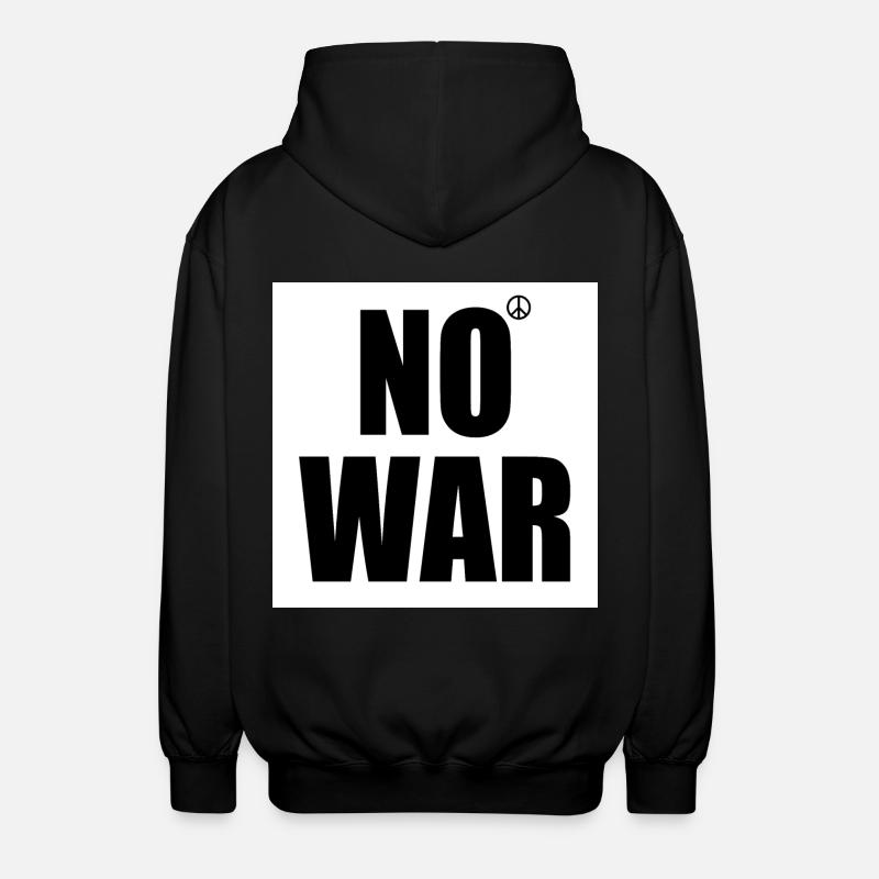 No war - Unisex Kapuzenjacke - Schwarz