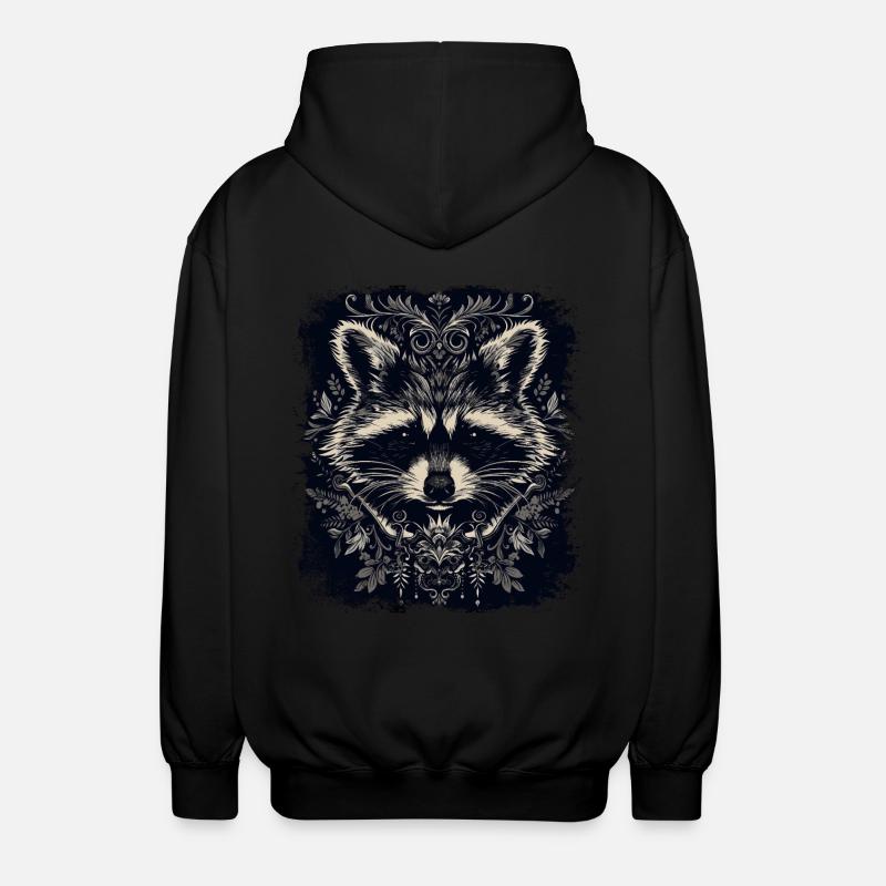 Art du raton laveur - Veste à capuche unisexe - noir
