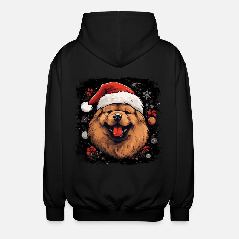 Père Noël Chow Chow - Veste à capuche unisexe - noir
