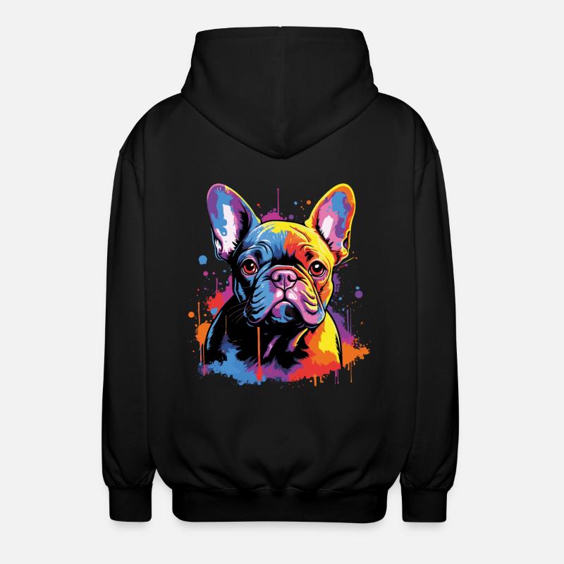 Bouledogue français mignon - Veste à capuche unisexe - noir