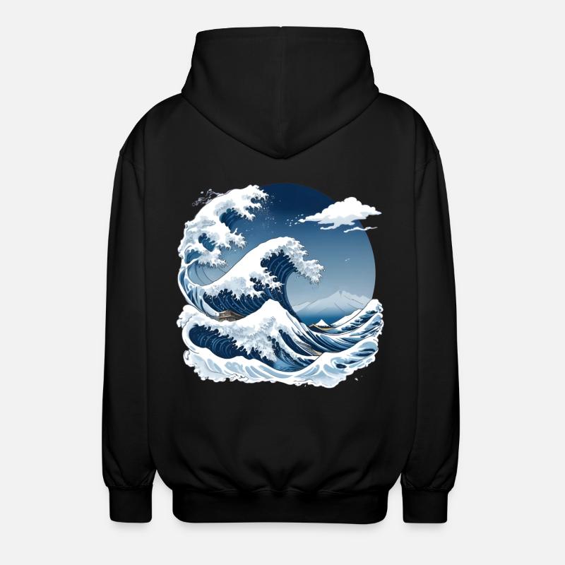 Grande Vague de Kanagawa - Veste à capuche unisexe - noir