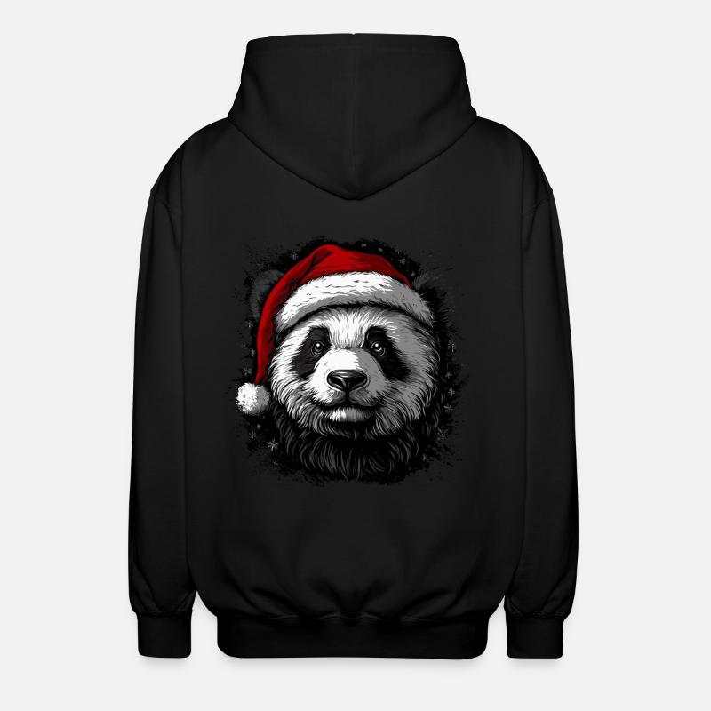 Panda de Noël - Veste à capuche unisexe - noir