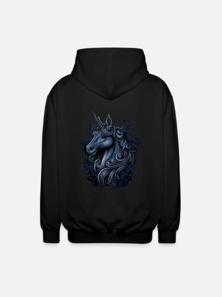 Einhorn Fantasy - Unisex Kapuzenjacke - Schwarz