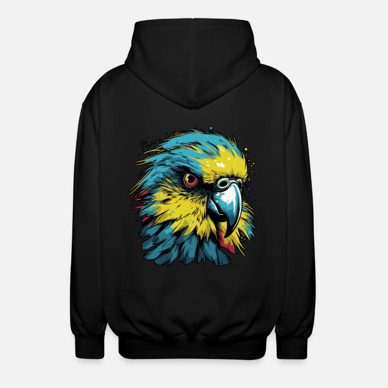 Budgerigar - Unisex Hooded Jacket - black