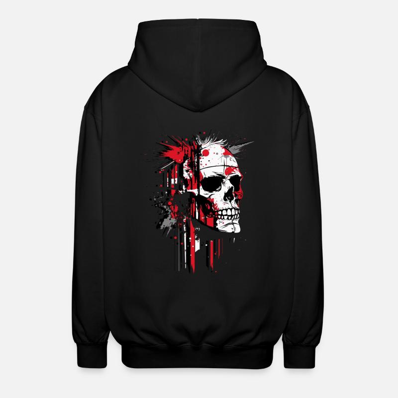 Crâne abstrait - Veste à capuche unisexe - noir