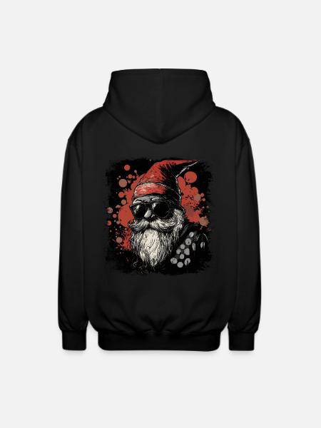 Garden Gnome Rocker - Unisex Hooded Jacket - black