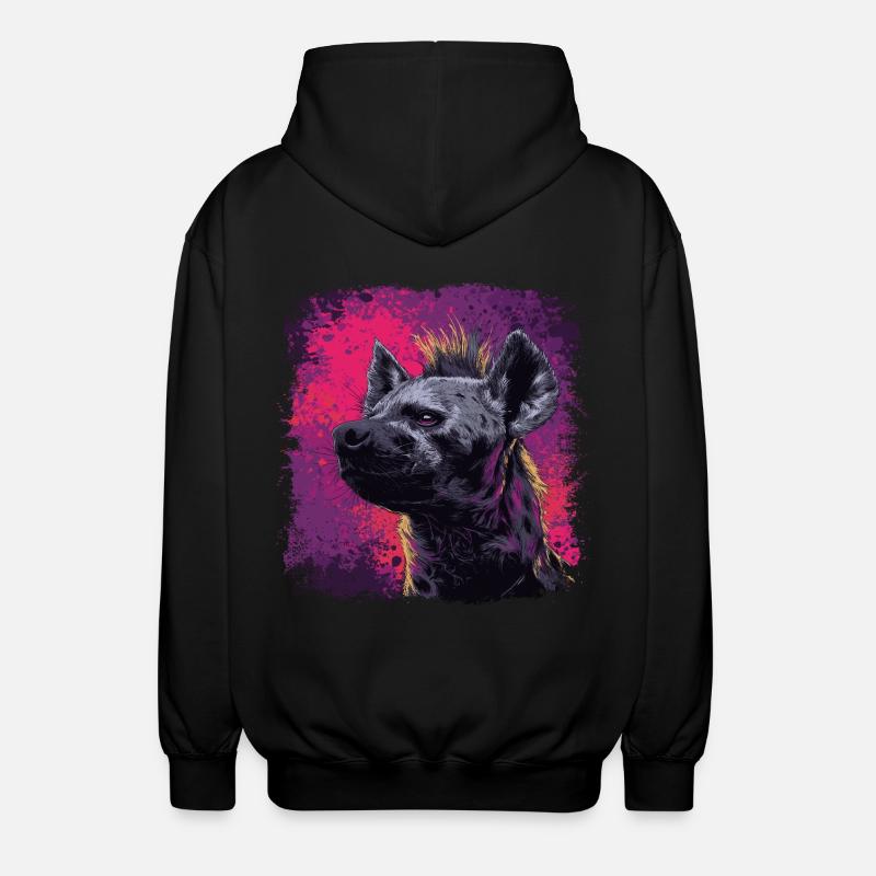 Punkrock Hyäne - Unisex Kapuzenjacke - Schwarz