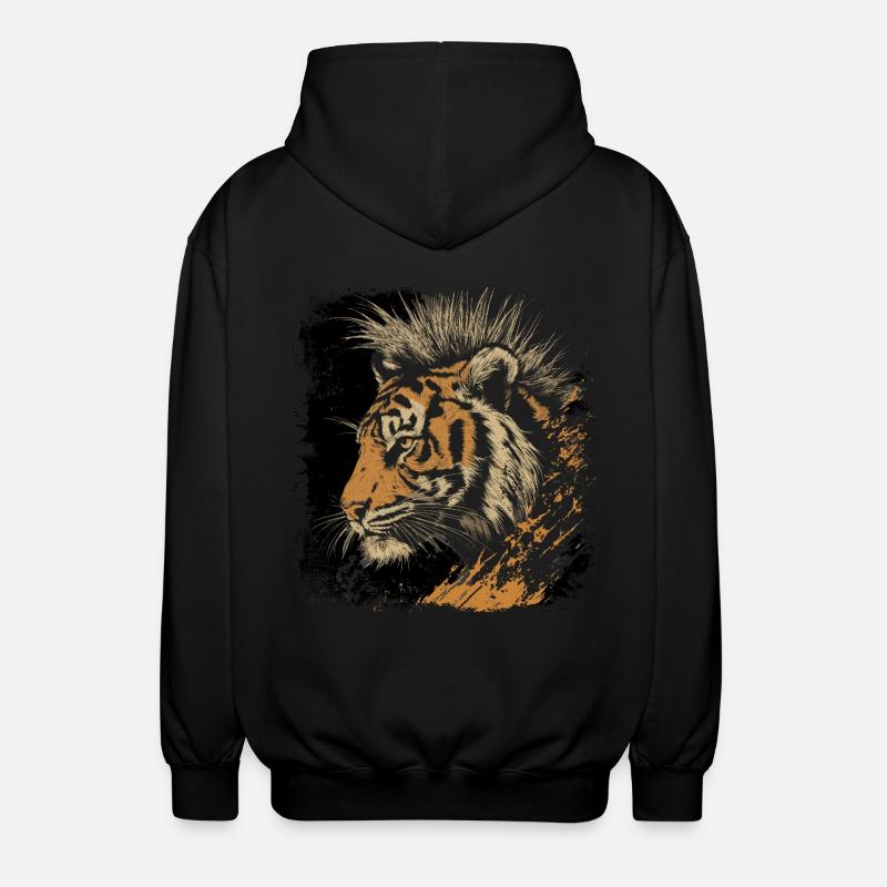 Tigerpunk - Unisex Kapuzenjacke - Schwarz
