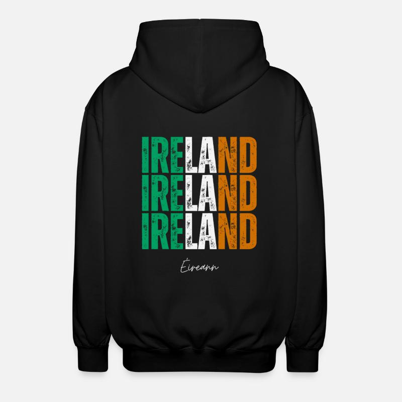 Drapeau de l’Irlande, fierté irlandaise - Veste à capuche unisexe - noir