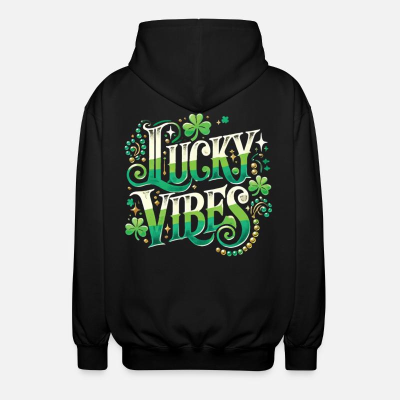 Saint-Patrick Lucky Vibes Design - Veste à capuche unisexe - noir