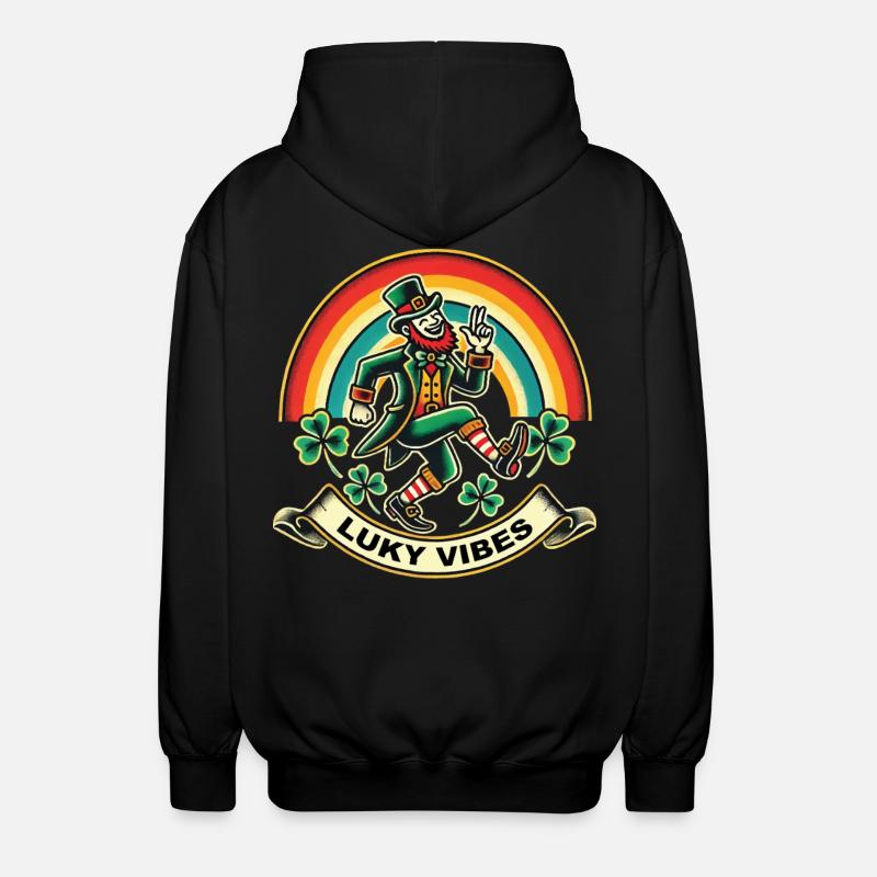 Luky Vibes pour la Saint-Patrick - Veste à capuche unisexe - noir