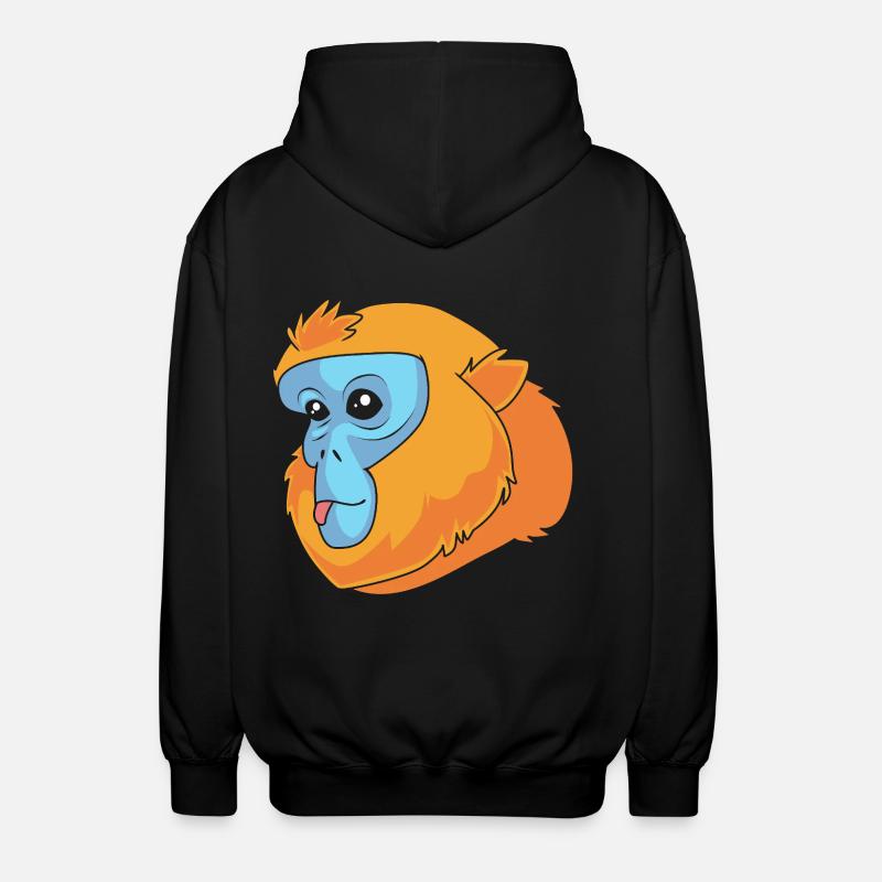 Stupsnasenaffe Affe Schimpanse - Unisex Kapuzenjacke - Schwarz
