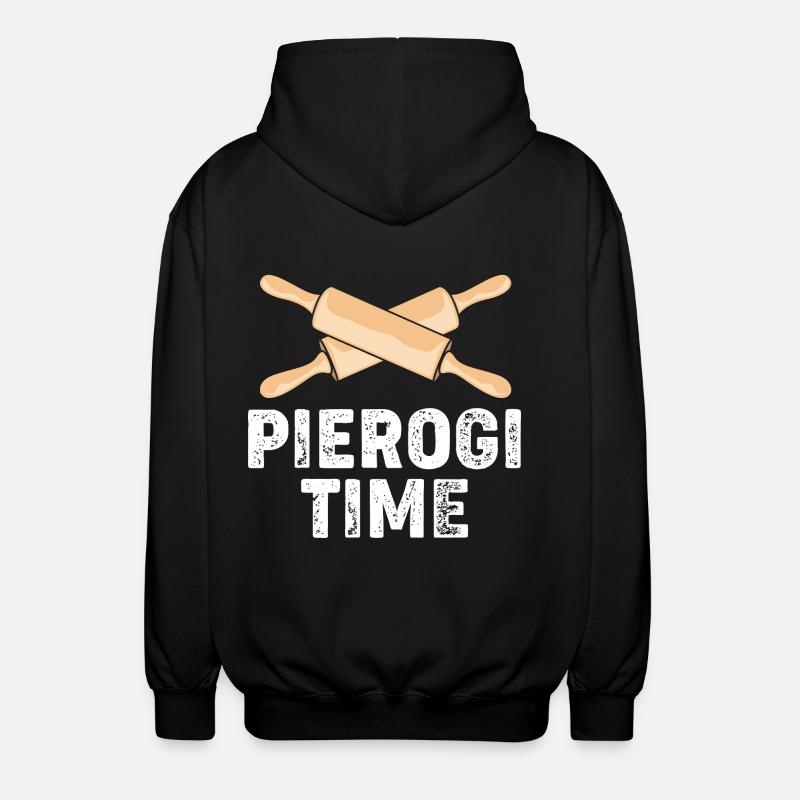 Polen Polnisch Pierogi - Unisex Kapuzenjacke - Schwarz