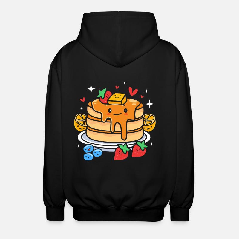 Pfannkuchen - Unisex Kapuzenjacke - Schwarz