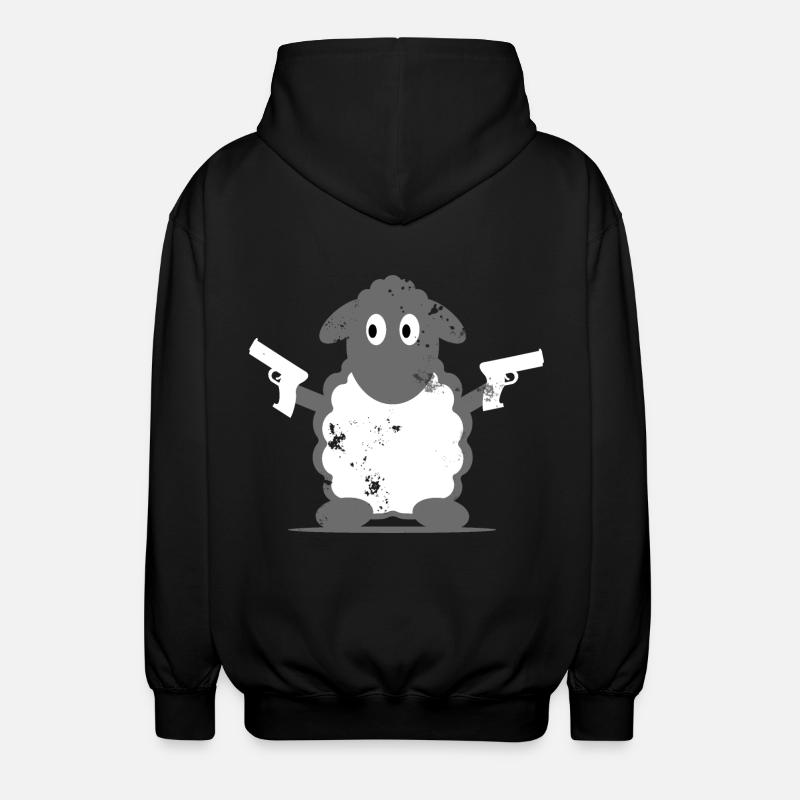 Idée cadeau policier mouton - Veste à capuche unisexe - noir