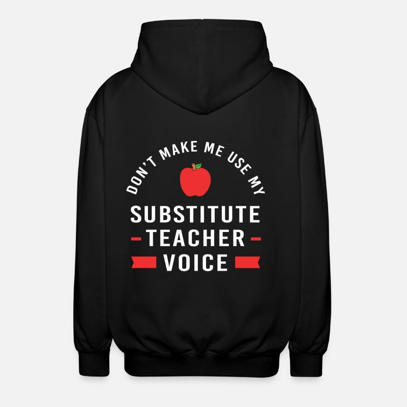 Enseignant suppléant Enseignant suppléant - Veste à capuche unisexe - noir