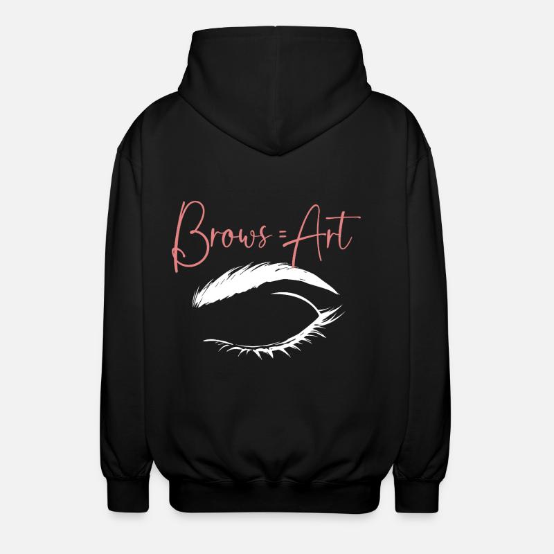 Microblading Makeup Cosmetic Beautician - Unisex Hooded Jacket - black