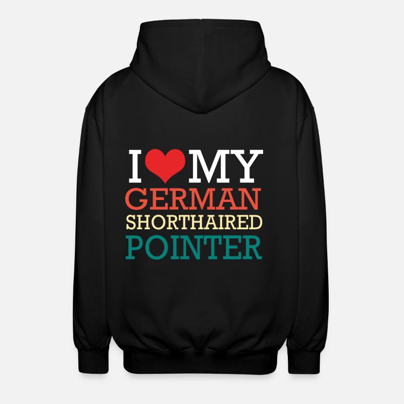 German Pointer Hund Deutsch Kurzhaar - Unisex Kapuzenjacke - Schwarz
