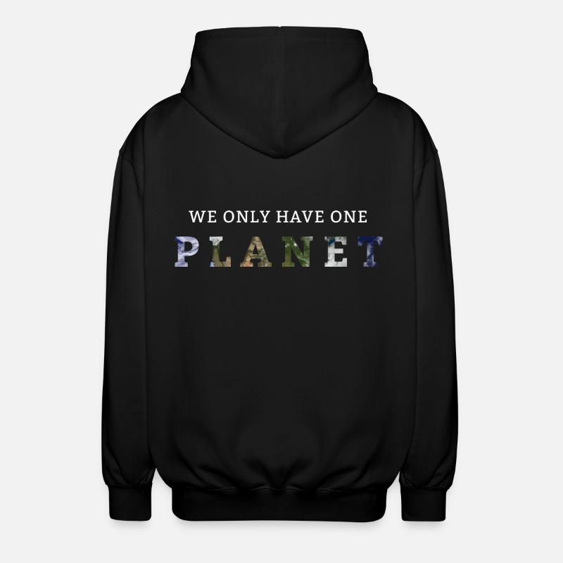 We Only Have One Planet - Unisex Kapuzenjacke - Schwarz