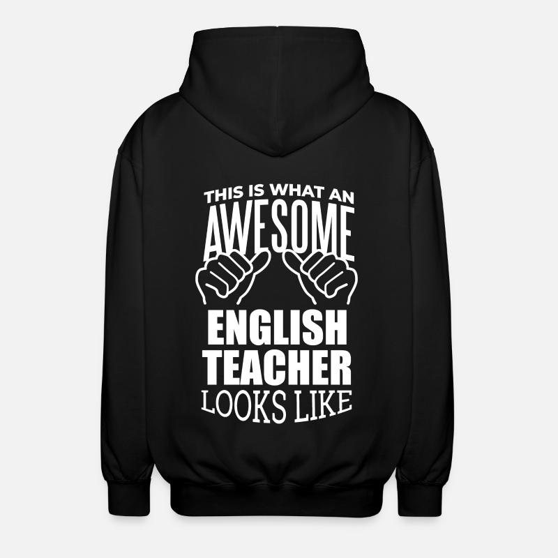 Englisch - Unisex Kapuzenjacke - Schwarz