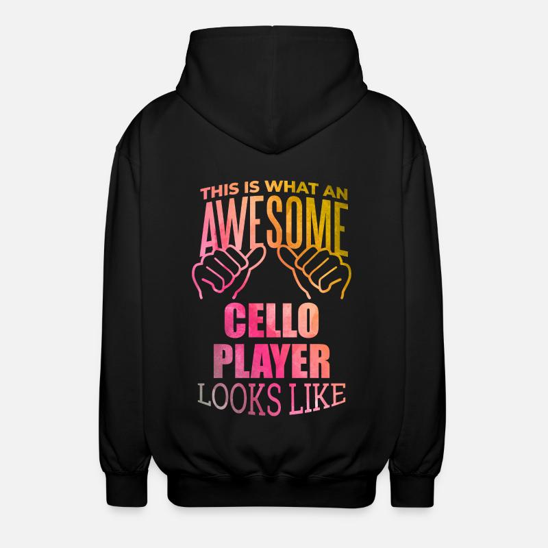 violoncelle - Veste à capuche unisexe - noir