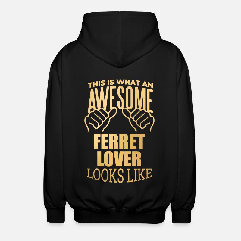 Frettchen - Unisex Kapuzenjacke - Schwarz
