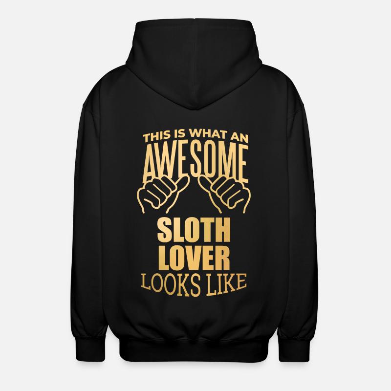 Faultier - Unisex Kapuzenjacke - Schwarz