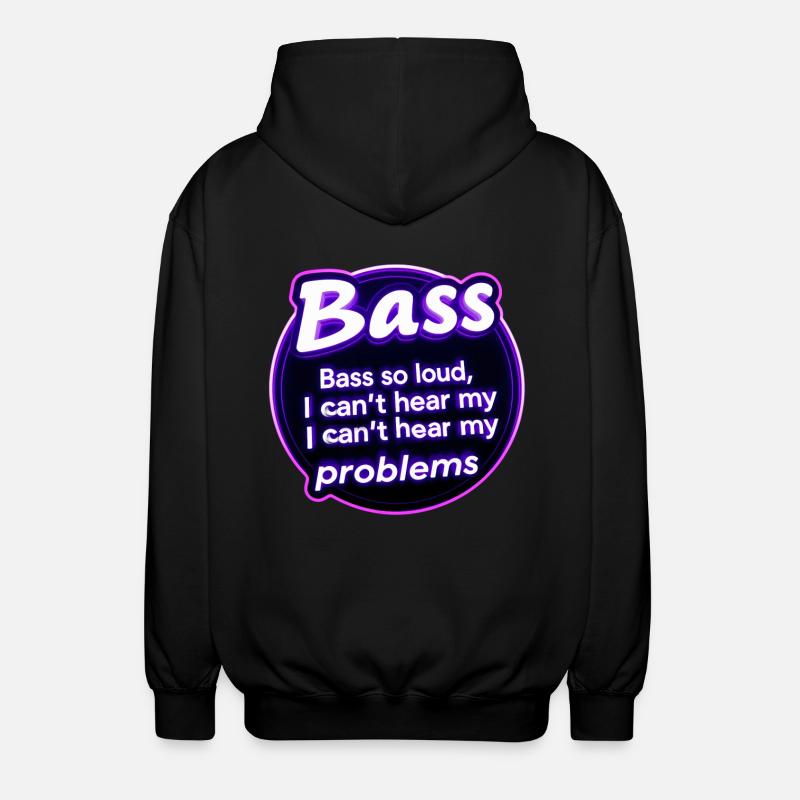 Bässe zu stark, tiefe Vibrationen - Unisex Kapuzenjacke - Schwarz