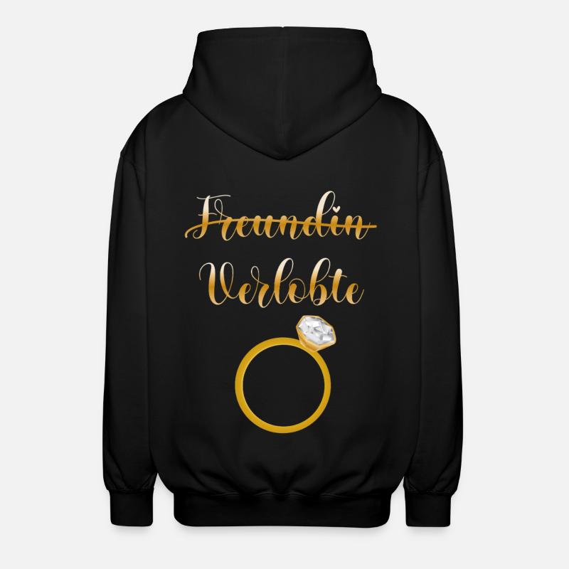 Freundin durchgestrichen Verlobte - Unisex Kapuzenjacke - Schwarz