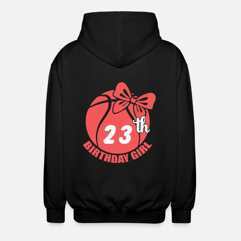 Basket-ball 23e anniversaire Basketteur - Veste à capuche unisexe - noir