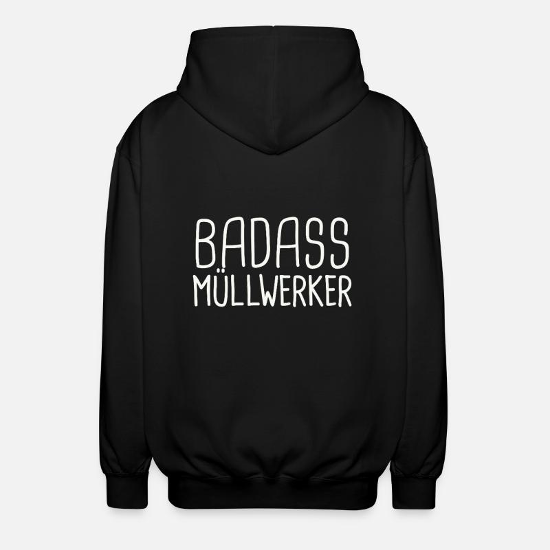 Ramasseur d’ordures Badass - Veste à capuche unisexe - noir
