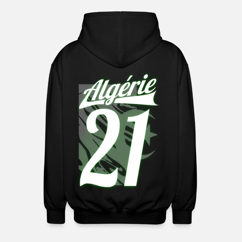algérie Drapeau - Veste à capuche unisexe - noir