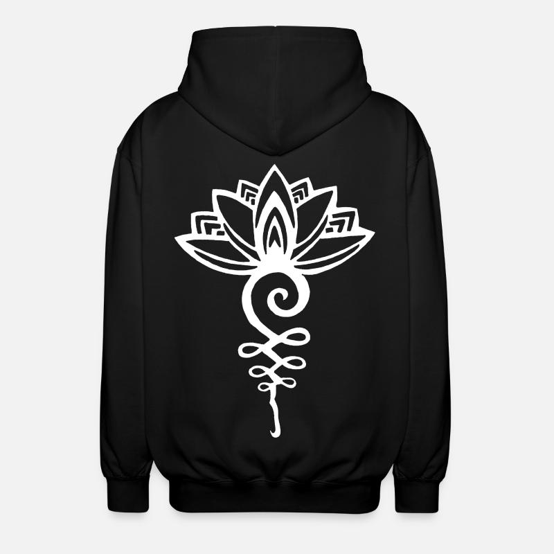 Lotus blanc éternel - Veste à capuche unisexe - noir