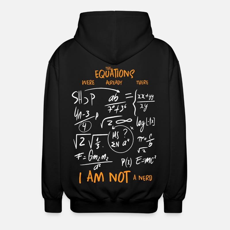 Mathematics equations - Unisex Hooded Jacket - black