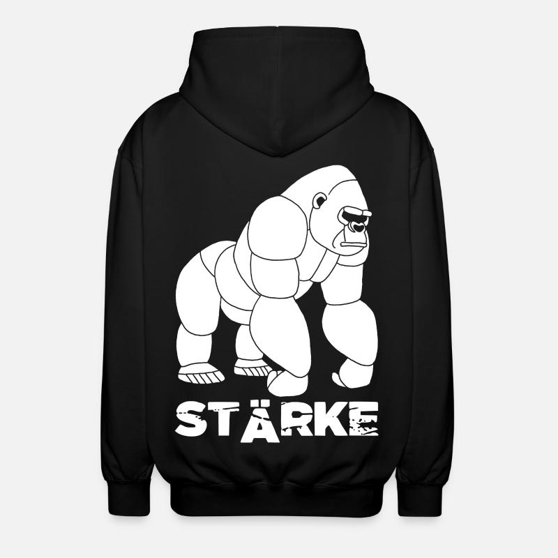 Gorilla-Stärke - Unisex Kapuzenjacke - Schwarz