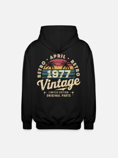 April 1977 - April 1977 - Unisex Hooded Jacket - black