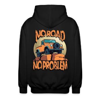 Geländewagen Fahrer - Unisex Kapuzenjacke - Schwarz - Hinten - AI Model Male 185 light (185cm)