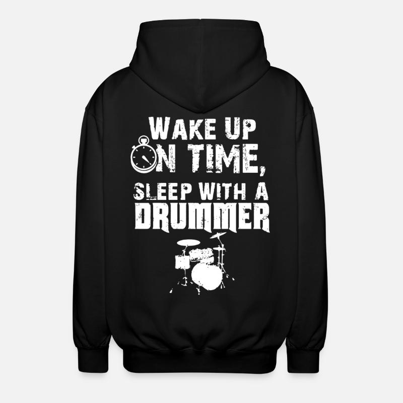 Sleep With A Drummer - Unisex Hooded Jacket - black